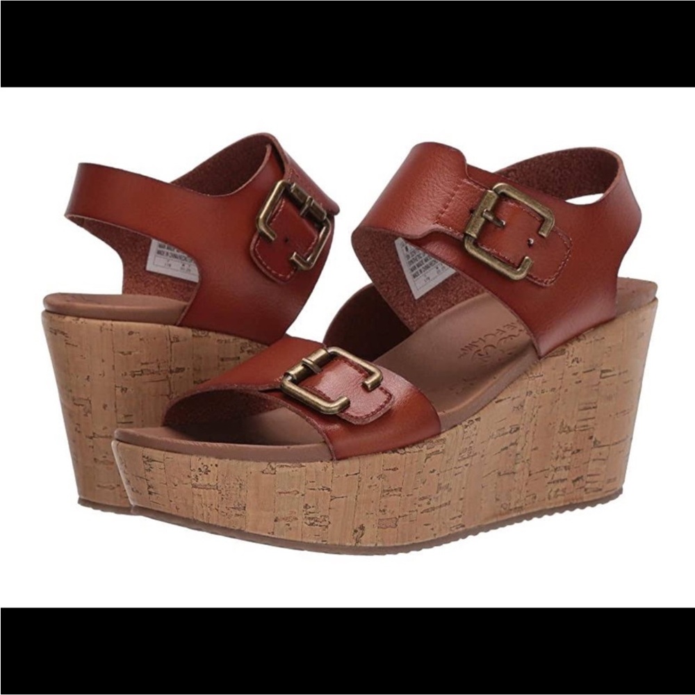 Skechers Brit Go Getter Memory Foam Wedge Sandals 7